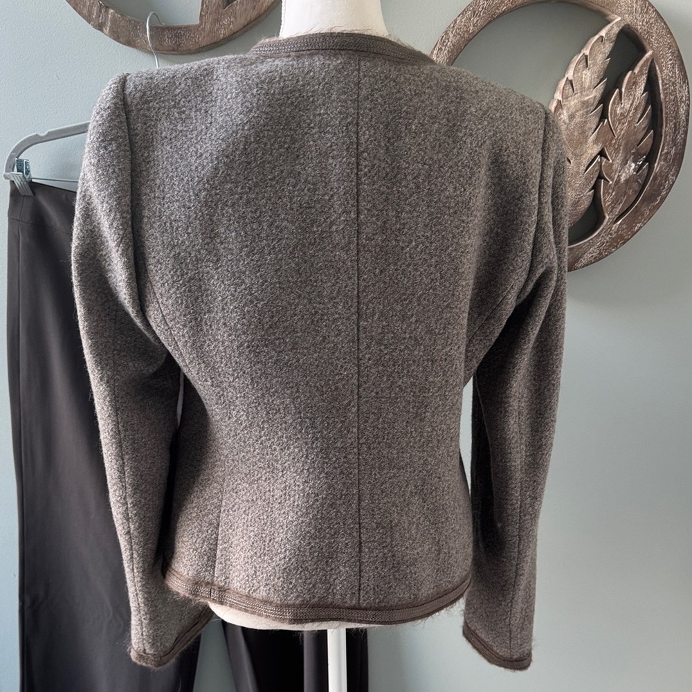Armani Collezioni Taupe Wool Blazer size 12 - Picture 7 of 10